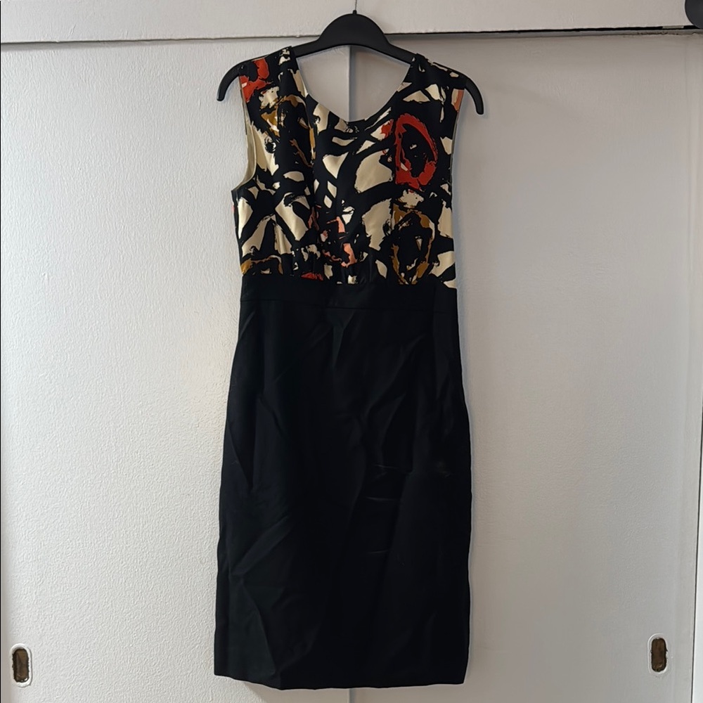 J. Crew Red and Orange Sheath Cocktail Dress